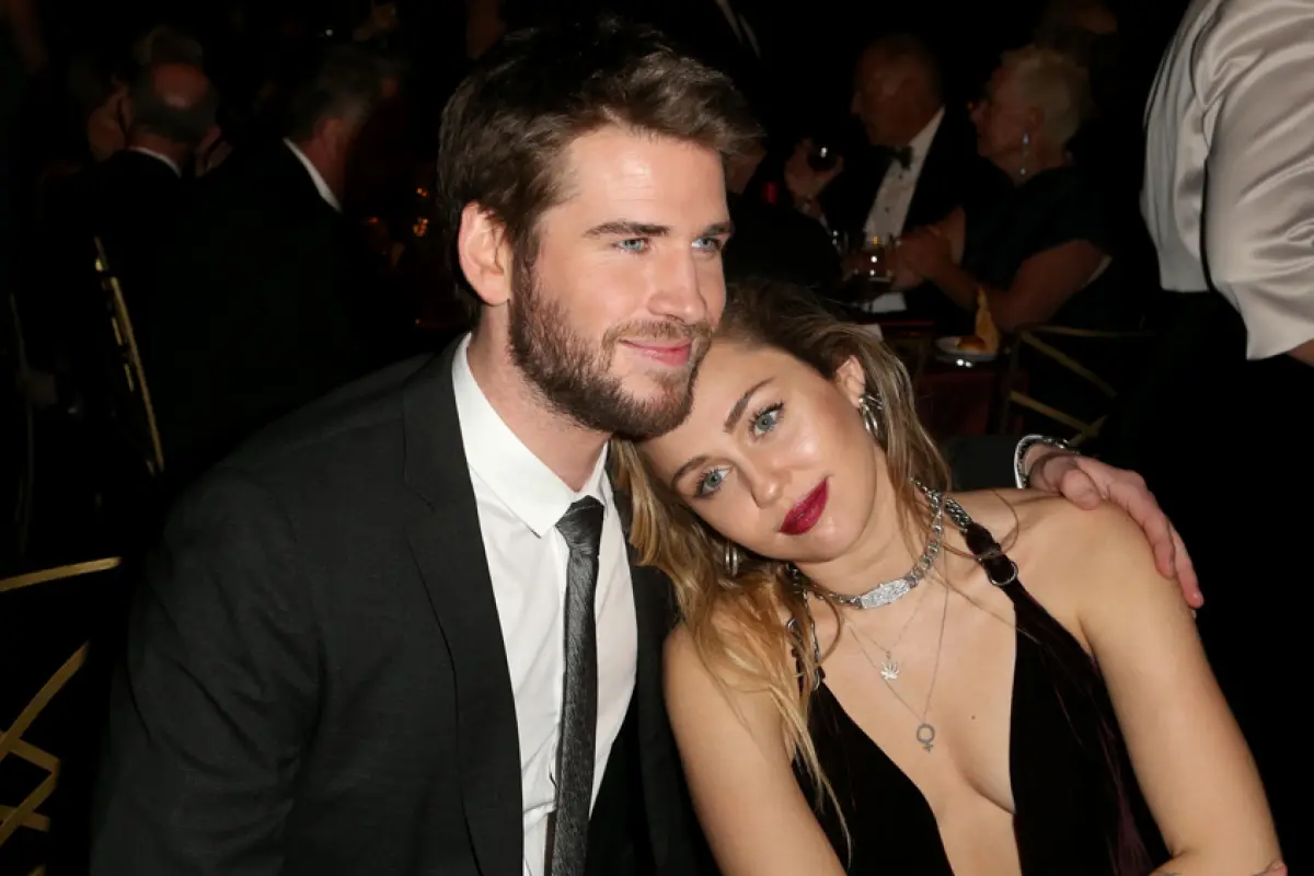 Mandatory Credit: Photo by David Buchan/Variety/REX/Shutterstock (10073443t)
Liam Hemsworth and Miley Cyrus
G'Day USA Gala, Inside, 3Labs, Los Angeles, USA - 26 Jan 2019