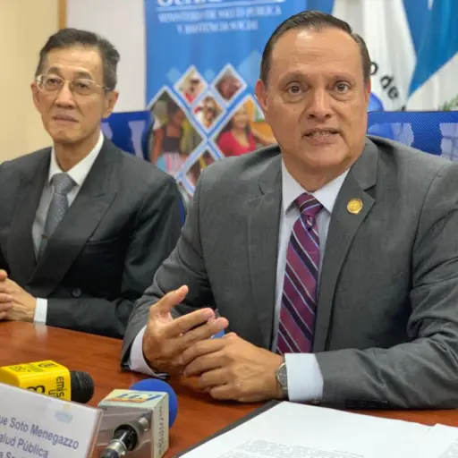 Ministro de Salud y embajador de Taiwán.