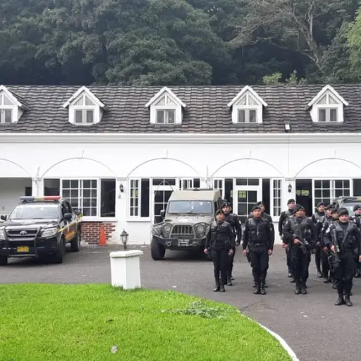 La policía antinarcótica estrenó nueva sede, cuya vivienda fue de Baldizón. Foto MP.