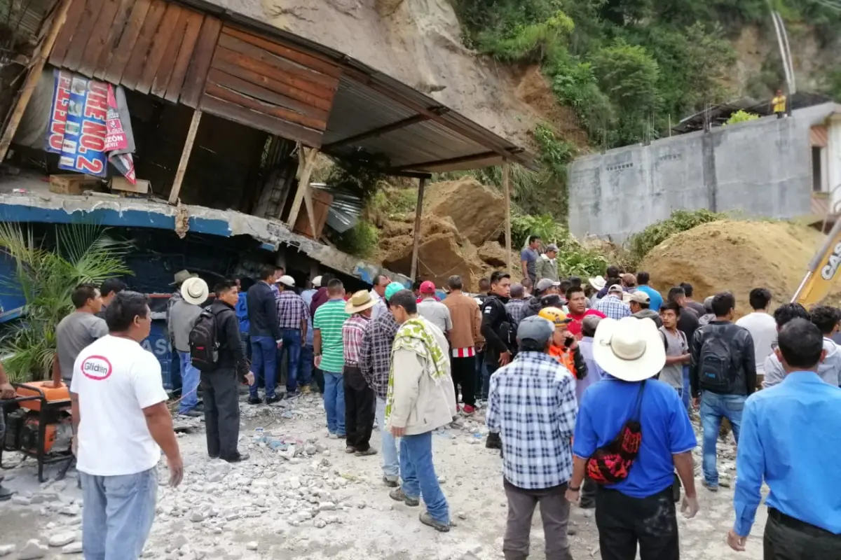 Derrumbe en Colotenango, Huehuetenango.