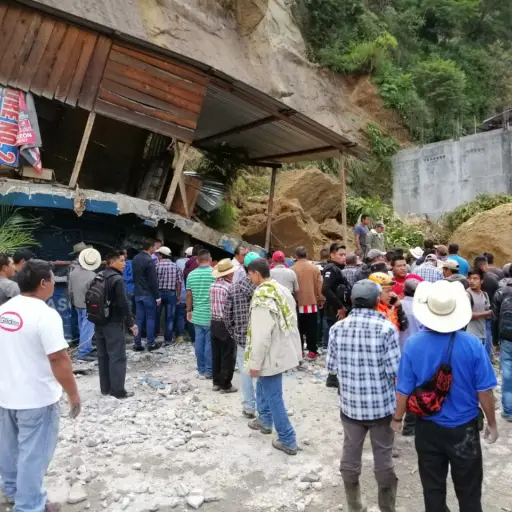 Derrumbe en Colotenango, Huehuetenango.