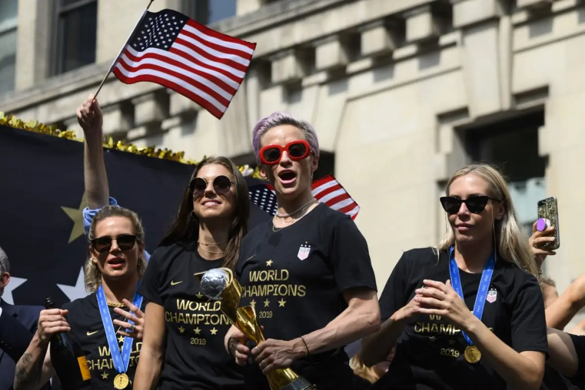 Selección Femenina Estados Unidos festejo Nueva York, 