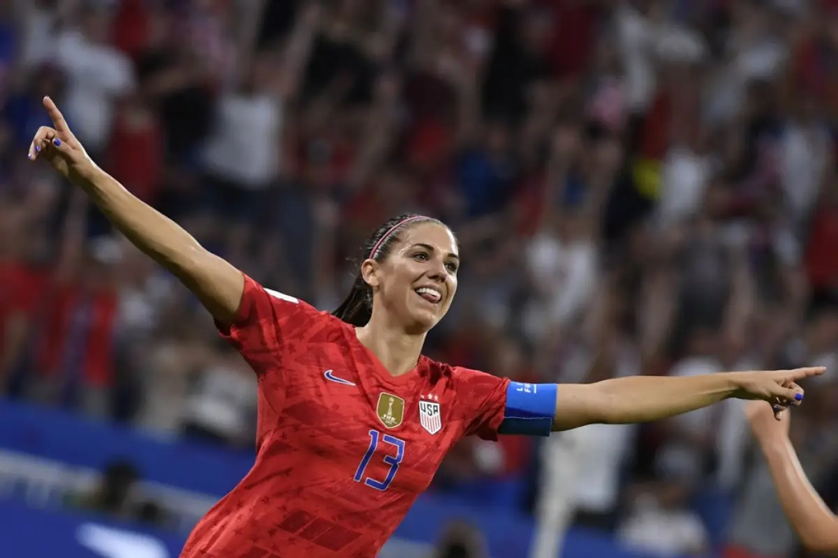 celebración de Alex Morgan con Estados Unidos, 