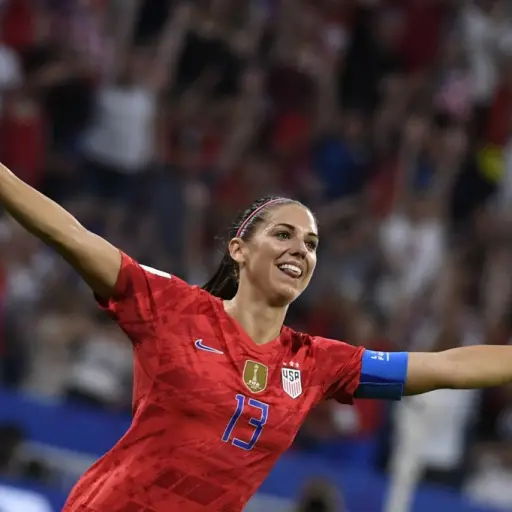 celebración de Alex Morgan con Estados Unidos ,