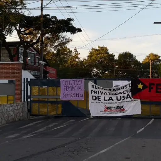 Cierre bloqueo USAC Musac San Carlos Estudiantes ,