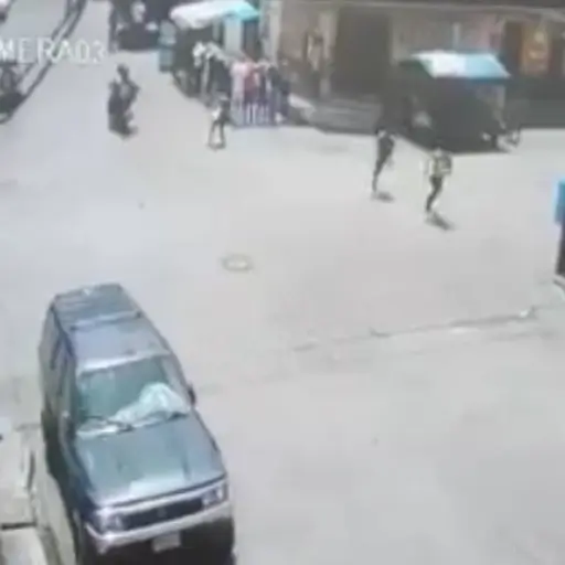 Momento exacto de un ataque armado en Jocotales, zona 6