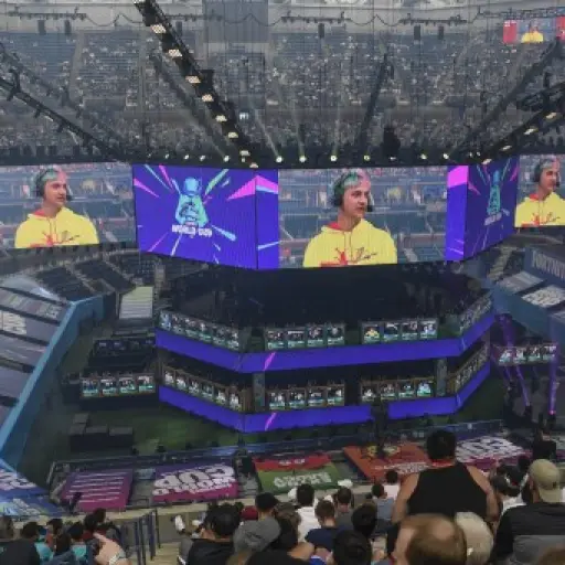 Primera final de la Copa del Mundo de Fortnite, con USD 30 millones en juego  Foto: AFP