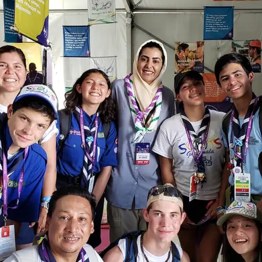 Delegación de scouts de Guatemala en el Jamboree Mundial.