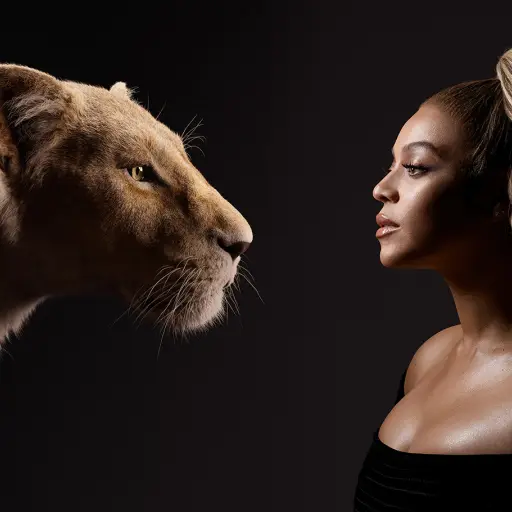 THE LION KING - (L-R) Nala and Beyoncé Knowles-Carter. Photo by Kwaku Alston. © 2019 Disney Enterprises, Inc. All Rights Reserved.