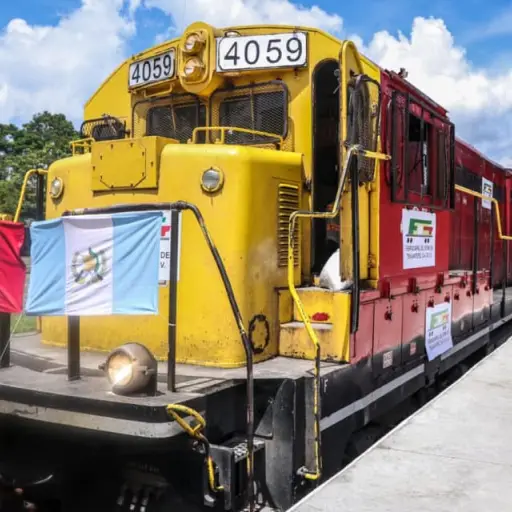 Pruebas del ferrocarril entre México y Guatemala.