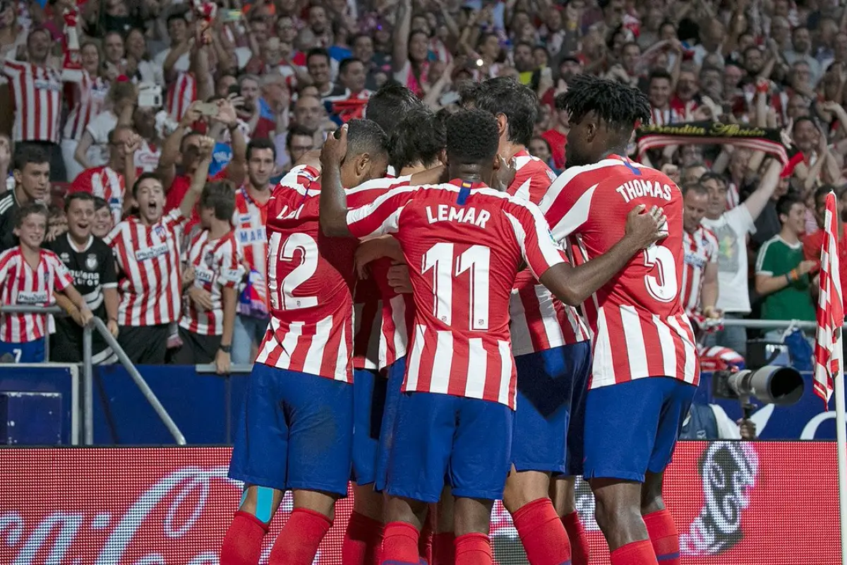 celebración del Atlético ante el Getafe, 