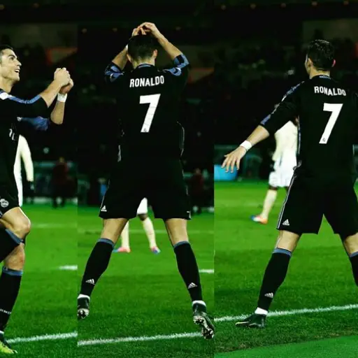 celebracion de Cristiano Ronaldo ,