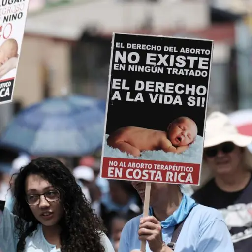 Provida marchan contra el aborto en Costa Rica. Foto: EFE