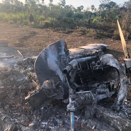 Aeronave localizada por el Ejercito