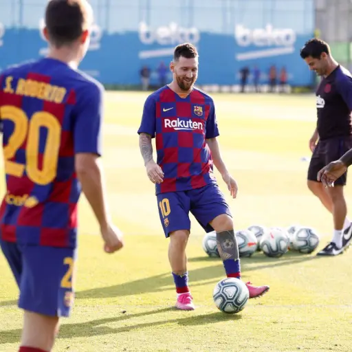 Messi entrenamiento barcelona ,