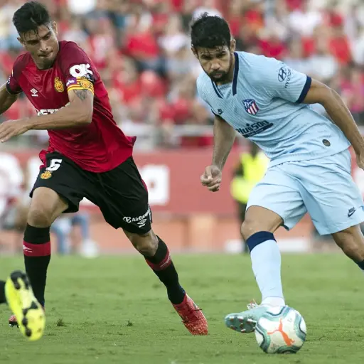 Costa durante el partido frente al Mallorca. Foto: AFP