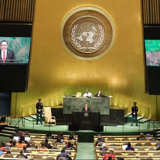 Jimmy Morales ONU Emisoras Unidas Guatemala ,