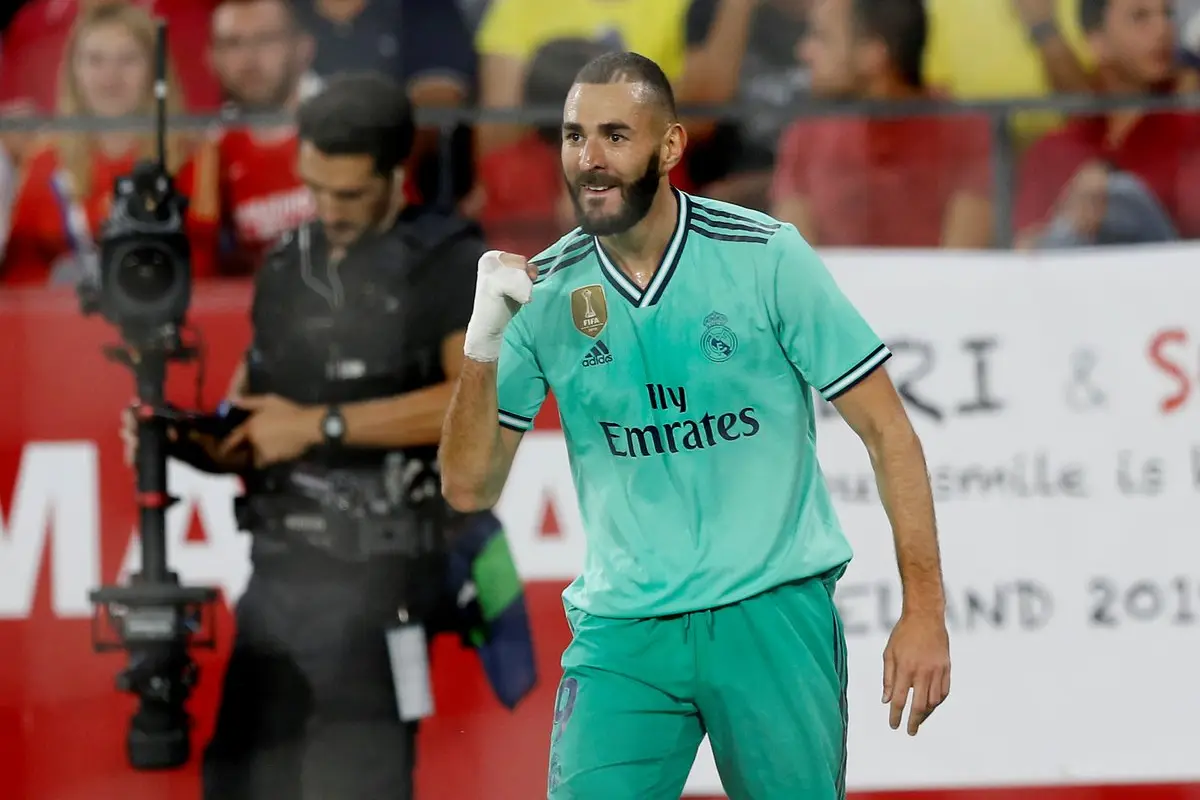 Benzema gol del Real Madrid ante el Sevilla, 