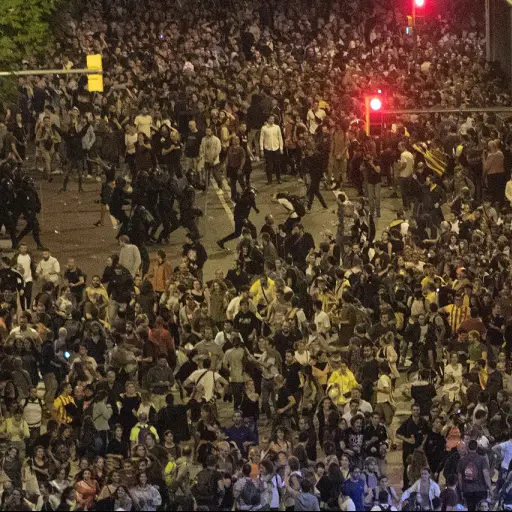 Los independentistas colapsan Barcelona en apoyo a sus líderes presos- ,