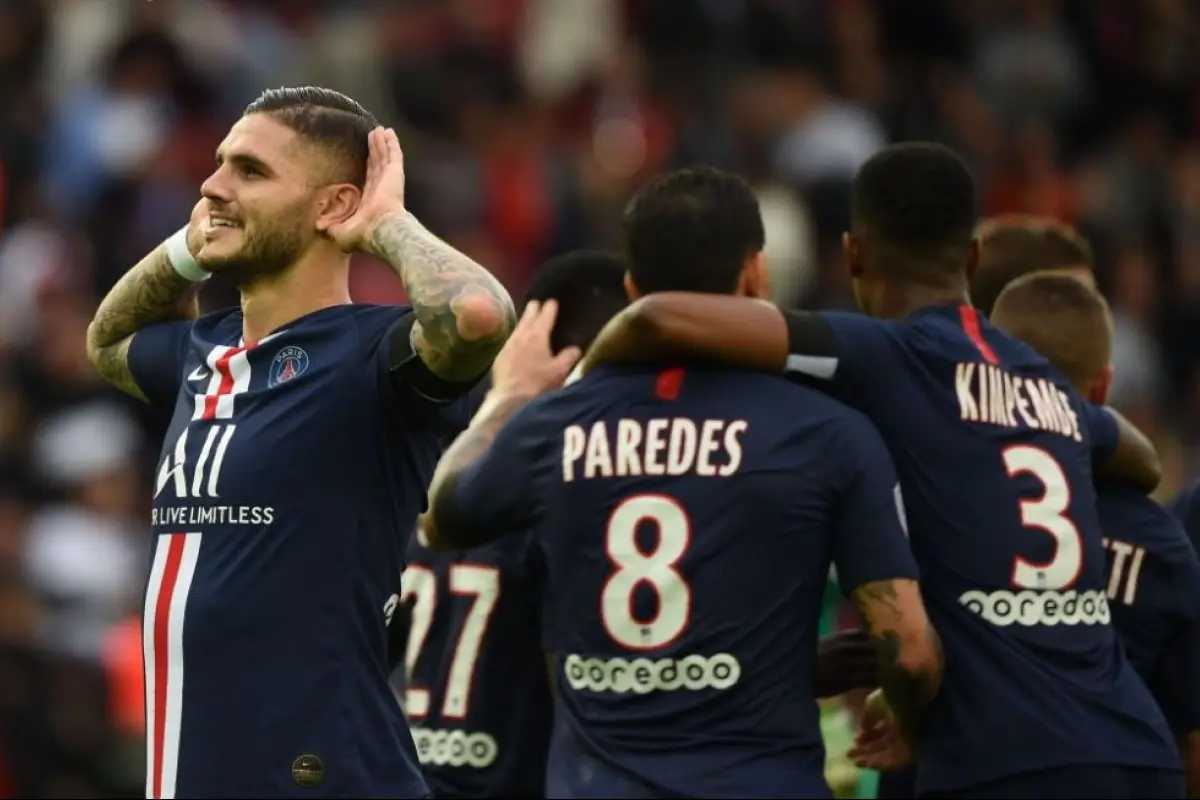 Icardi celebración del PSG, 