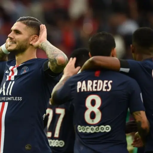 Icardi celebracion del PSG ,