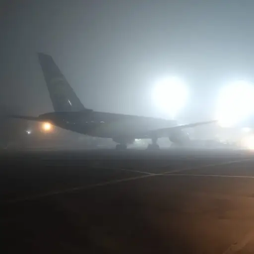 Neblina sobre el aeropuerto La Aurora