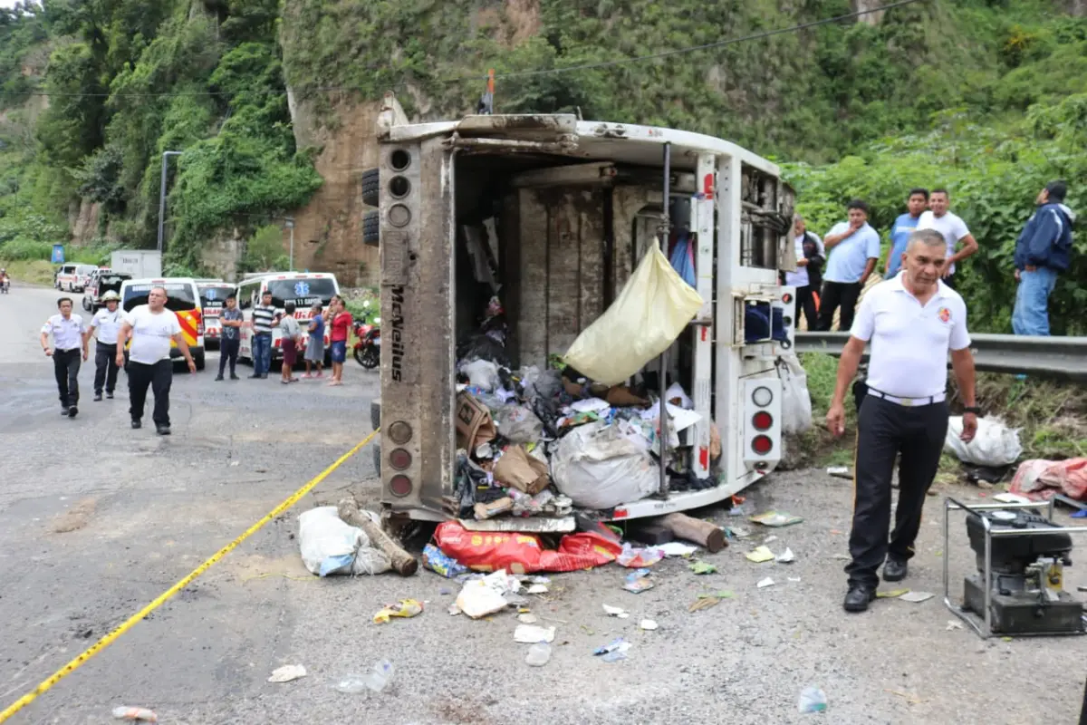 Accidente camión Ciudad Peronia Villa Nueva Emisoras Unidas Guatemala, 