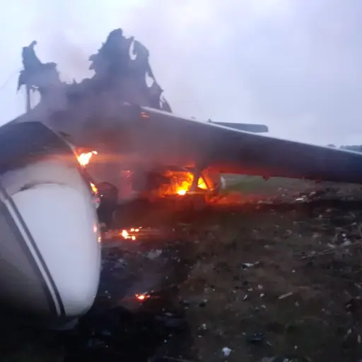 Localizan avioneta incinerada en Quiché. Foto: Ejército de Guatemala.