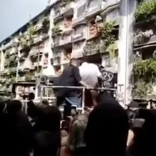 Momento exacto en que inicia la balacera en cementerio La Verbena