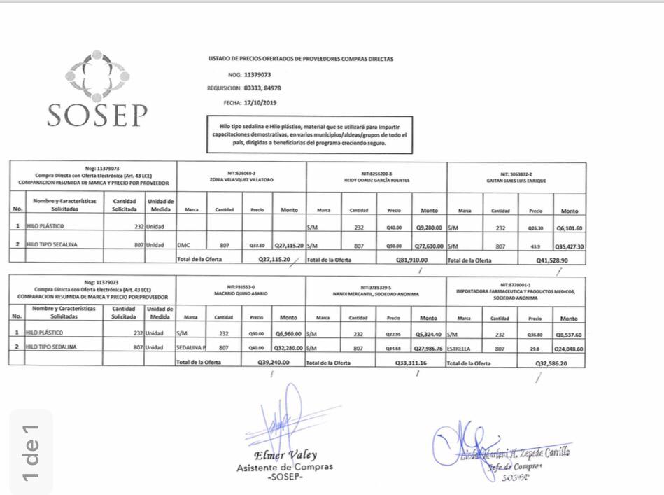 compras sosep4 | 