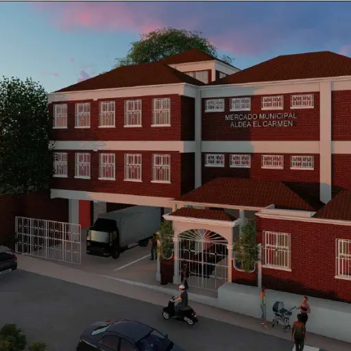 Diseño del Mercado de la Aldea El Carmen.