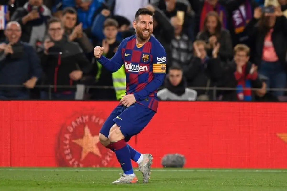 Messi anota triplete en la goleada del Barcelona al Celta de Vigo. Foto: AFP