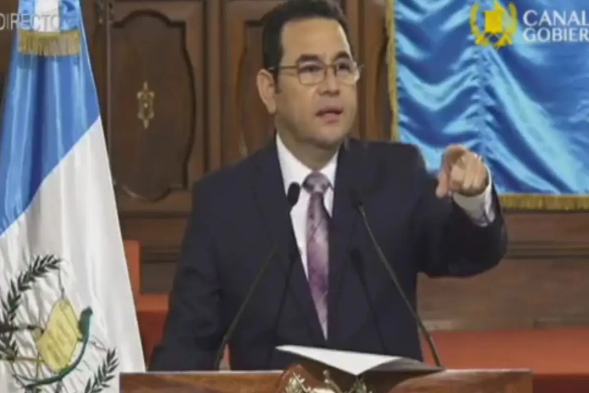 Presidente Jimmy Morales discurso causa risa meter preso Emisoras Unidas Guatemala, 