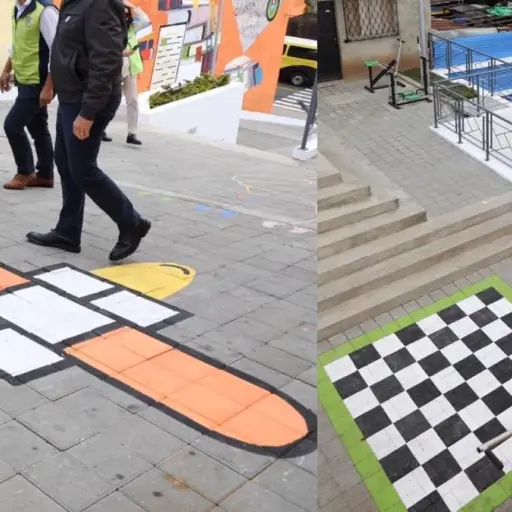 Plaza El Saber en la colonia Kennedy ,