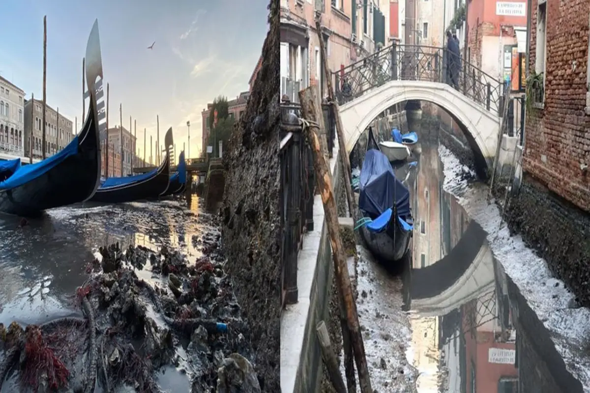 Impactantes fotografías de Venecia sin agua