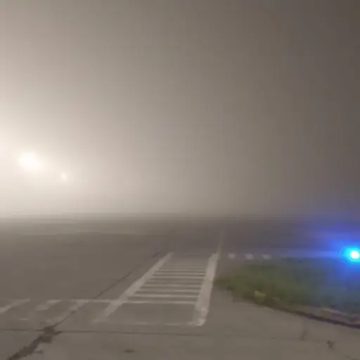 niebla sobre el aeropuerto