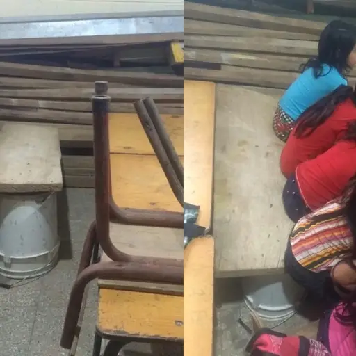 La escuela necesita mobiliario. 