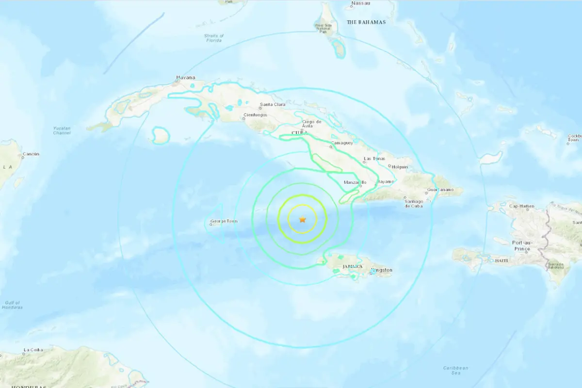 Terremoto de magnitud 7,7 sacude el Mar Caribe entre Cuba y Jamaica