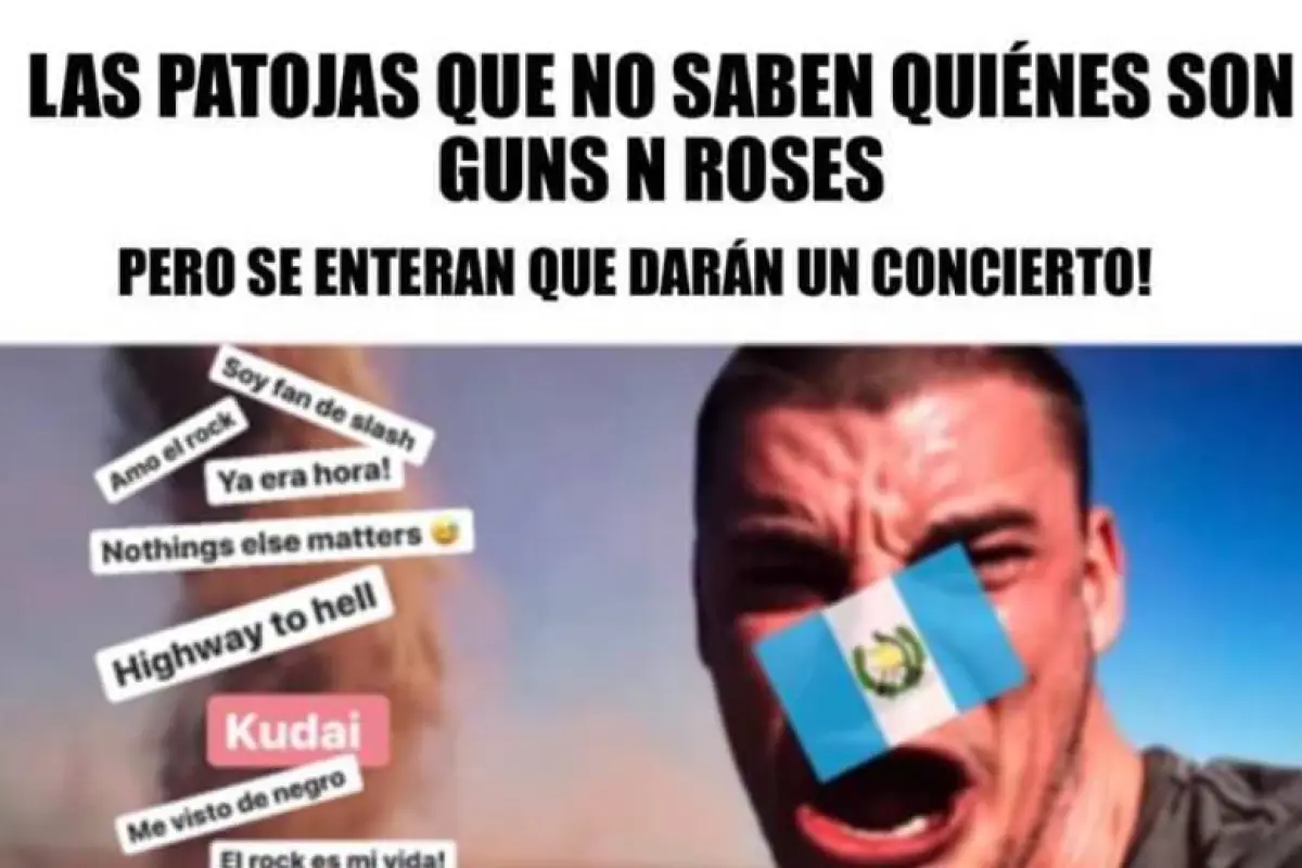 Memes llegada de los Guns N´ Roses, 