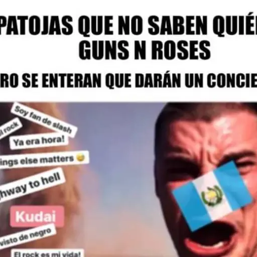 Memes llegada de los Guns N´ Roses ,