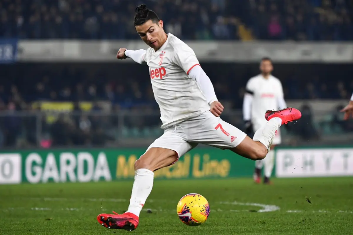 Cristiano Ronaldo en un partido de la Juventus. Foto: AFP