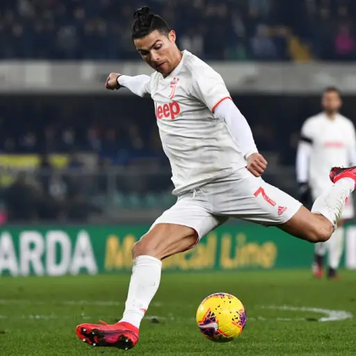 Cristiano Ronaldo en un partido de la Juventus. Foto: AFP