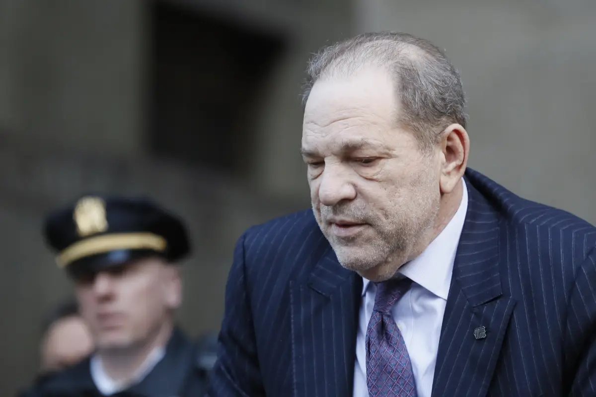 Harvey Weinstein leaves a Manhattan courthouse during his rape trial, Wednesday, Feb. 19, 2020, in New York. (AP Photo/John Minchillo)