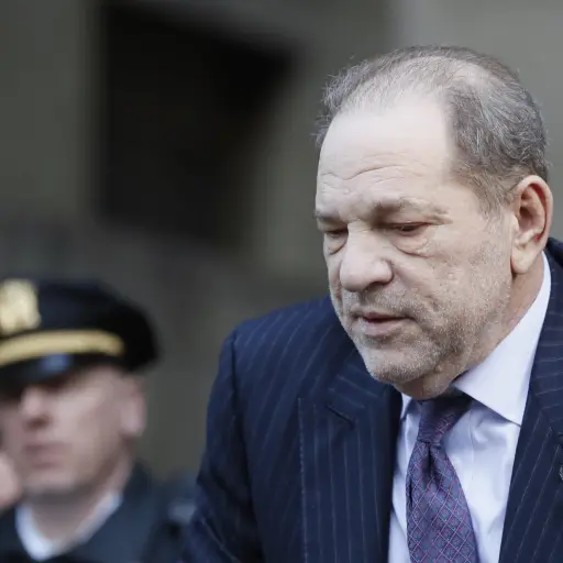 Harvey Weinstein leaves a Manhattan courthouse during his rape trial, Wednesday, Feb. 19, 2020, in New York. (AP Photo/John Minchillo)