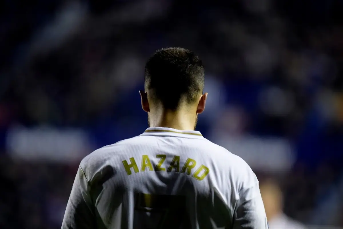 Real Madrid's Belgian forward Eden Hazard is pitured during the Spanish league football match Levante UD against Real Madrid CF at the Ciutat de Valencia stadium in Valencia on February 22, 2020. (Photo by JOSE JORDAN / AFP)