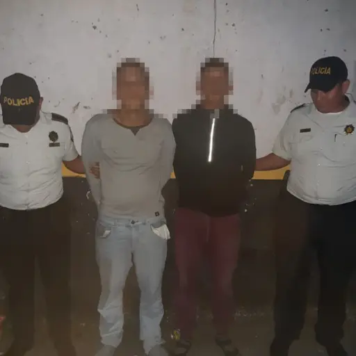 Prestamistas colombianos capturados en Retalhuleu