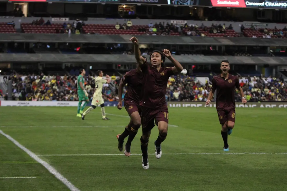 Tin Herrera celebración en el Azteca, 