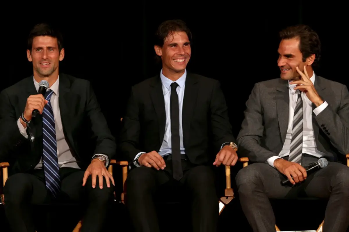 Novak Djokovic, Rafael Nadal y Roger Federer, 