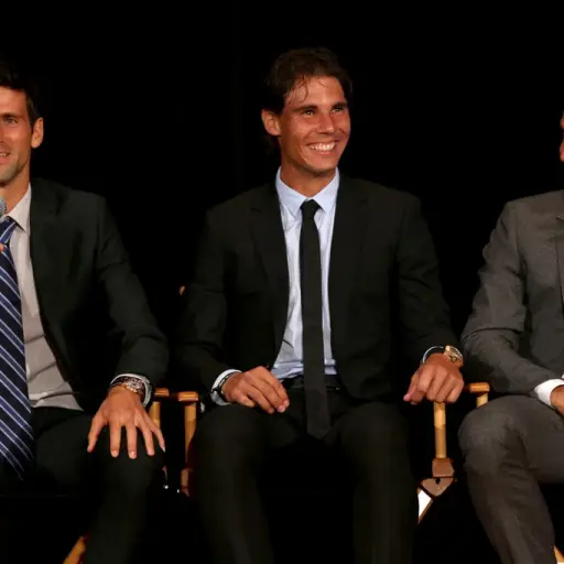 Novak Djokovic, Rafael Nadal y Roger Federer ,