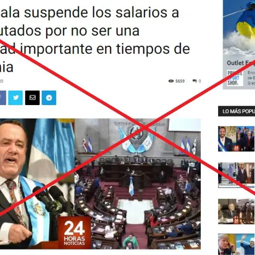 Noticia falsa suspenden salario a diputados del congreso guatemala el salvador ,